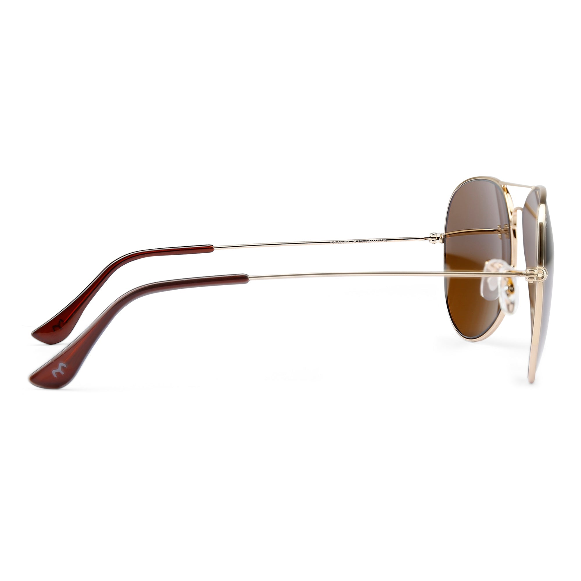 Flyboy - Metal Brown Aviator Sunglasses for Men