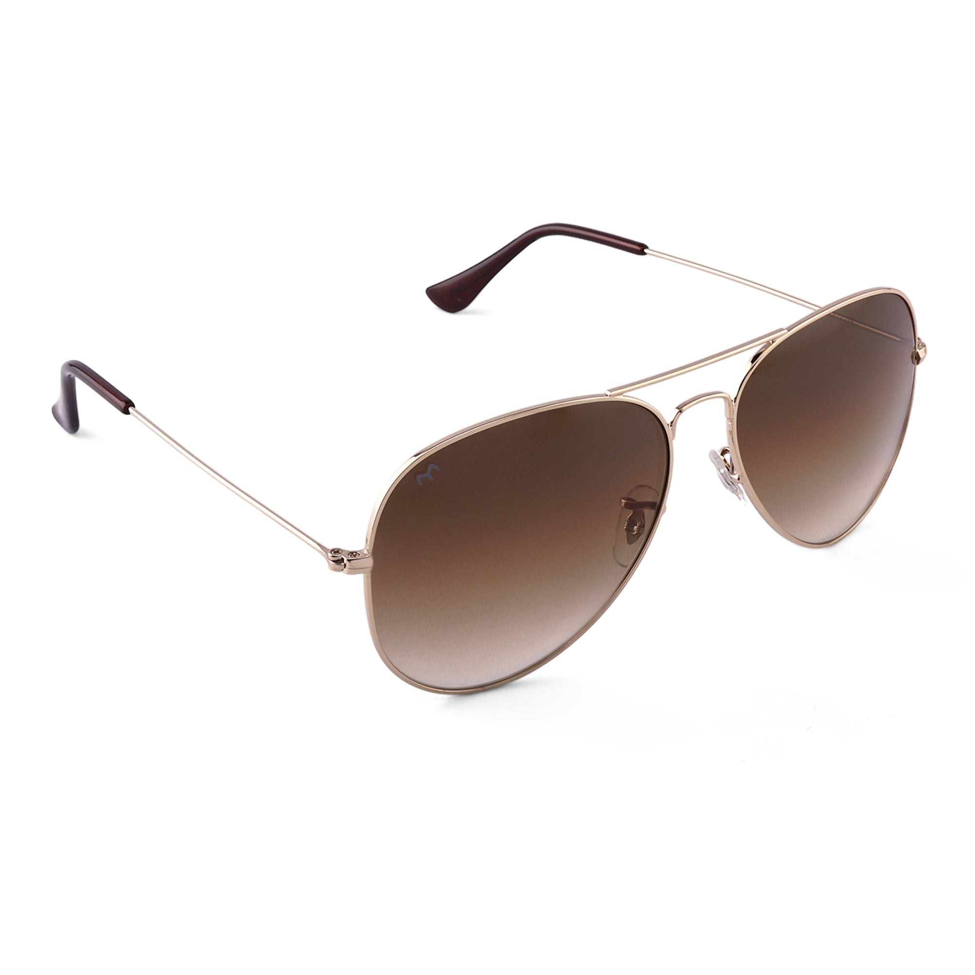 Flyboy - Metal Brown Aviator Sunglasses for Men
