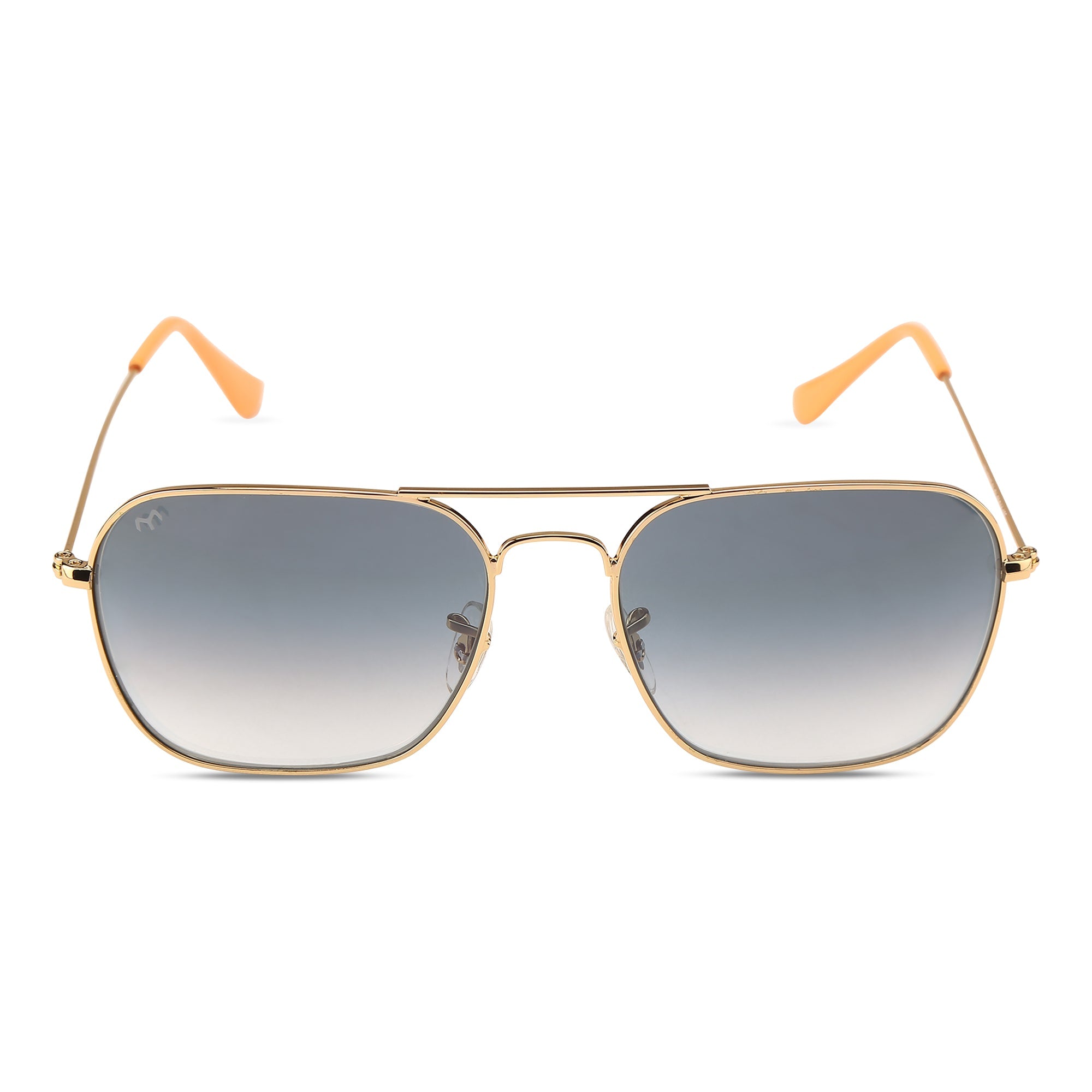 ClearBox - Blue Metal Unisex Rectangle Sunglasses