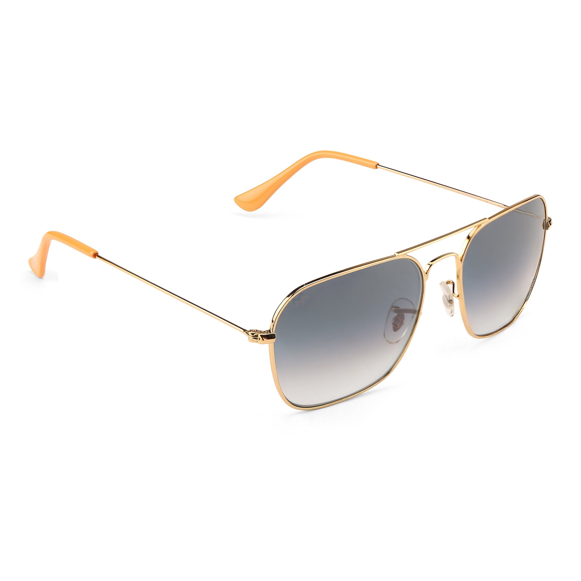 ClearBox - Blue Metal Unisex Rectangle Sunglasses