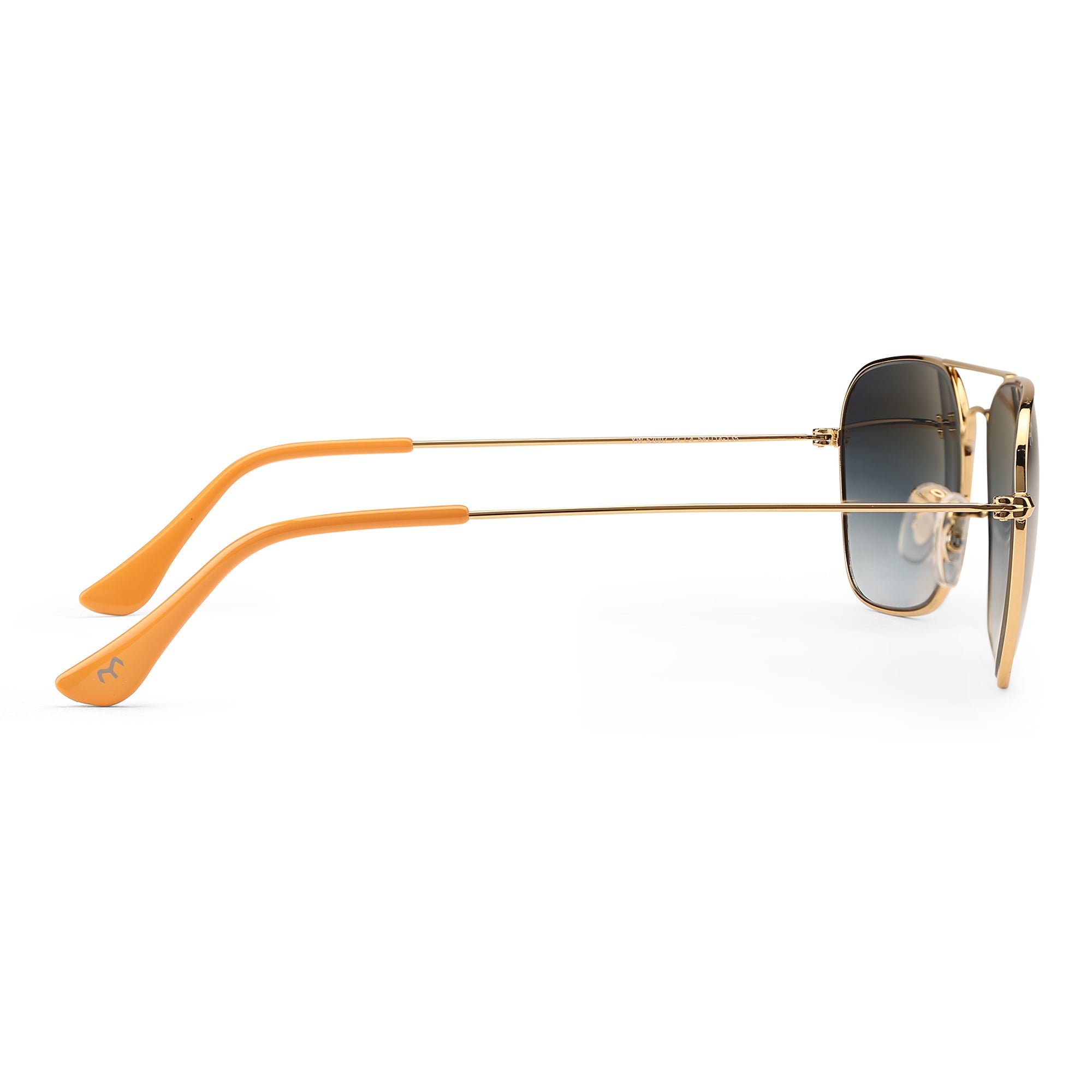 ClearBox - Blue Metal Unisex Rectangle Sunglasses