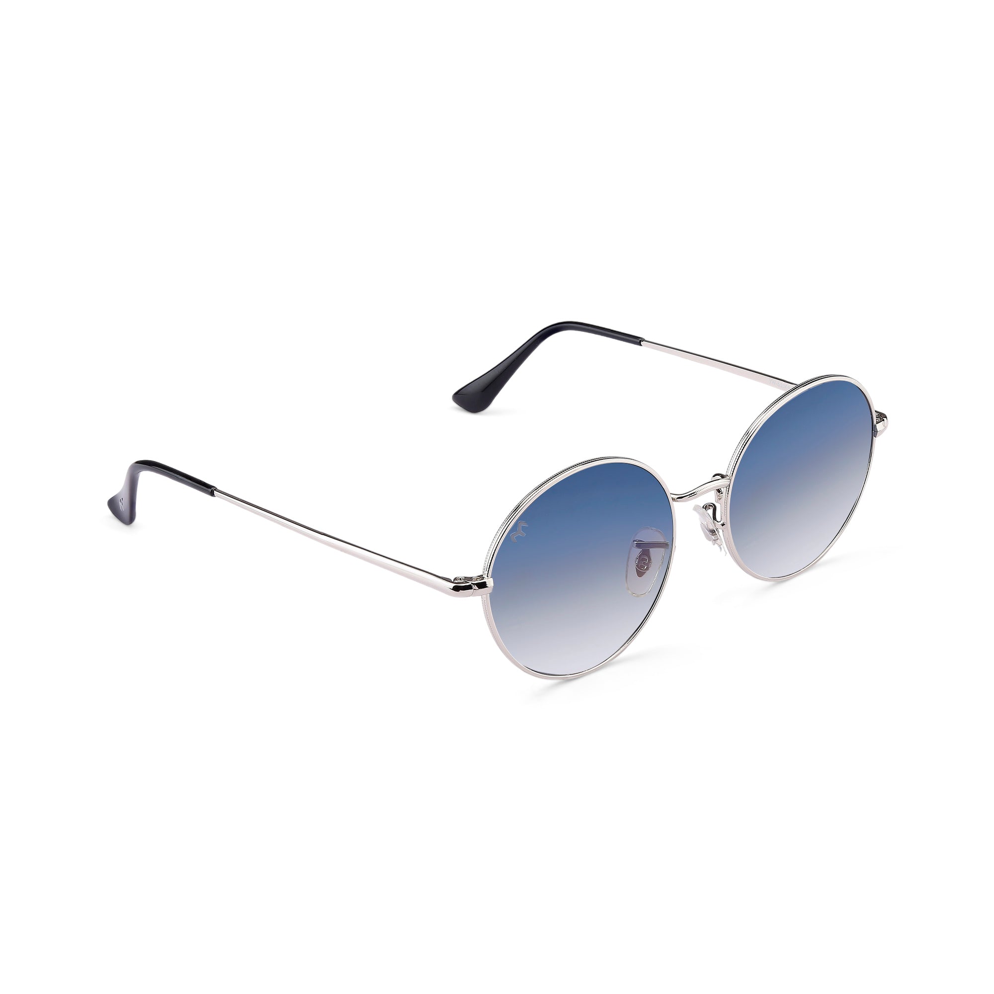 OvaFlex - Blue Metal Unisex Oval Sunglasses