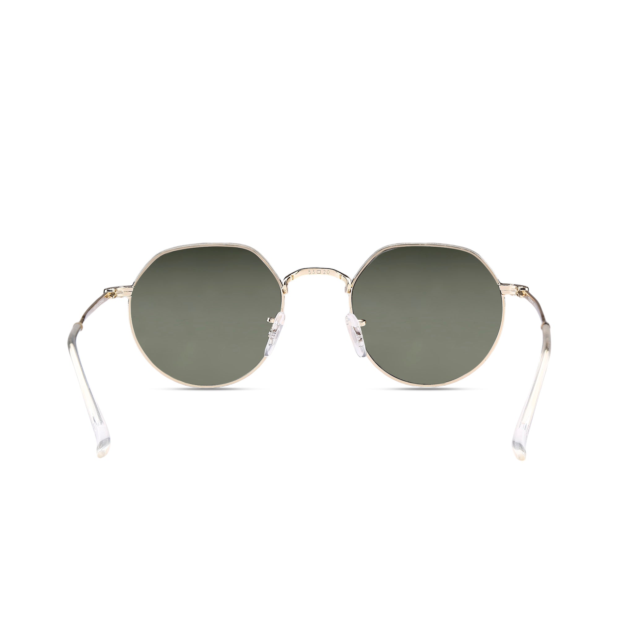 HexStar - Deep Green Metal Unisex Hexagon Sunglasses