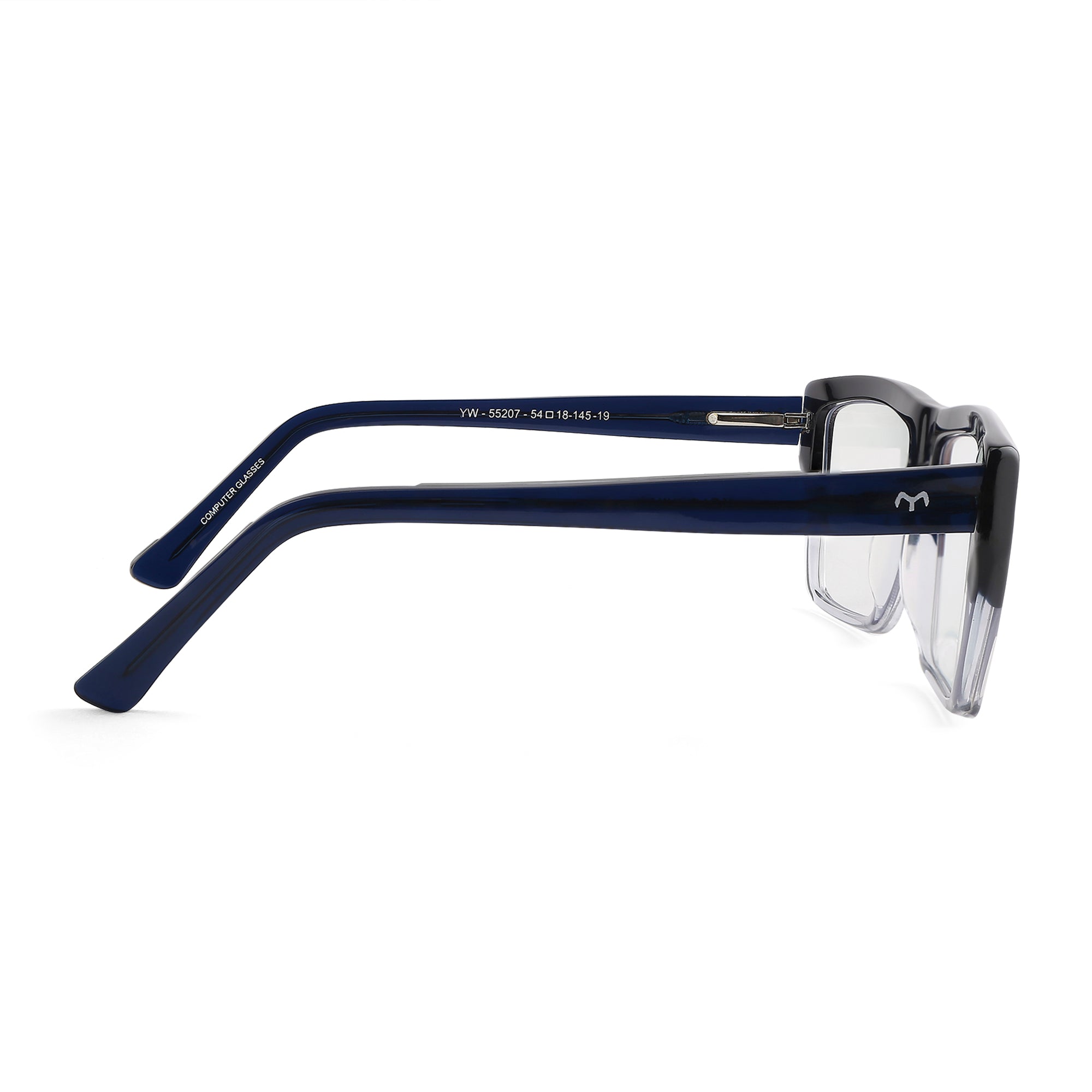 RectaLens - Unisex Rectangle Acetate Blue Computer Glasses
