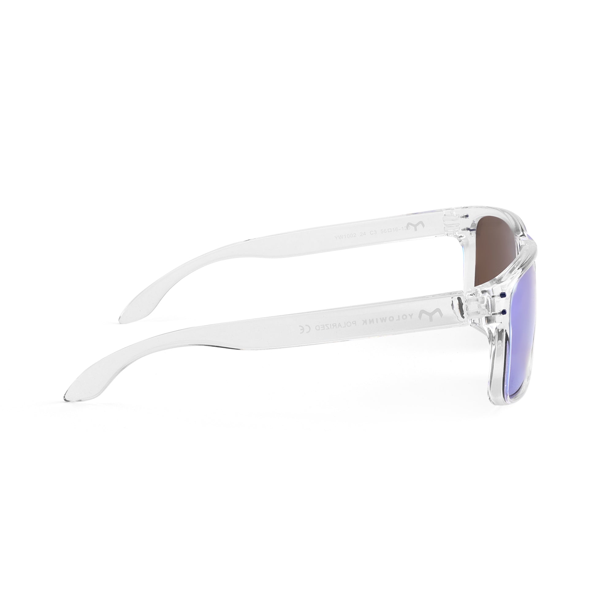 RectEdge - TR Blue Polarized Rectangle Sunglasses for Men