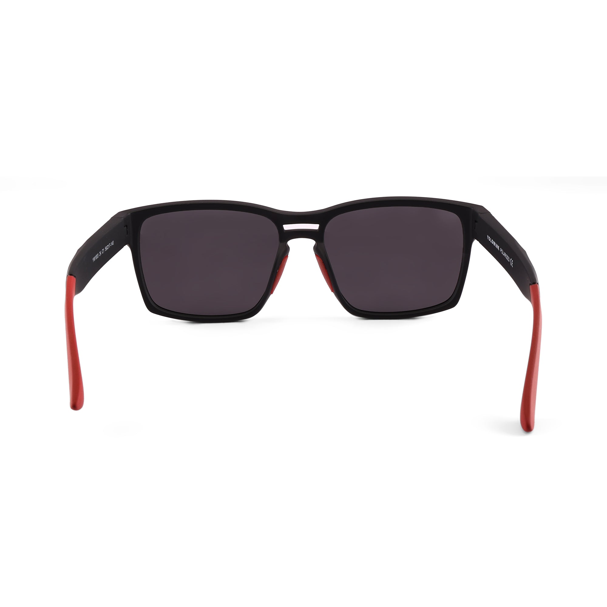 Linear - TR Black Polarized Rectangle Sunglasses for Men