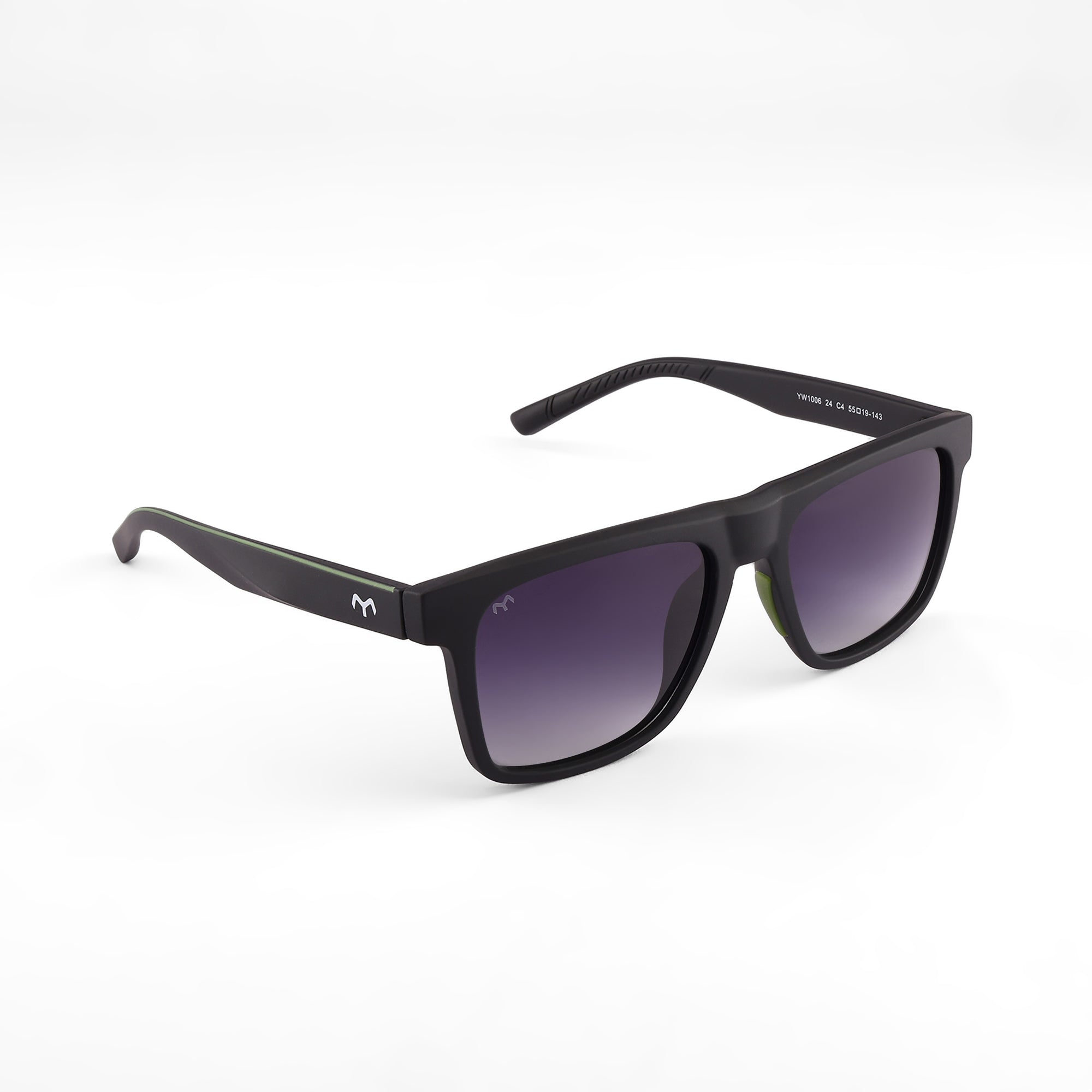 RectoCool - TR Black Polarized Rectangle Sunglasses for Men