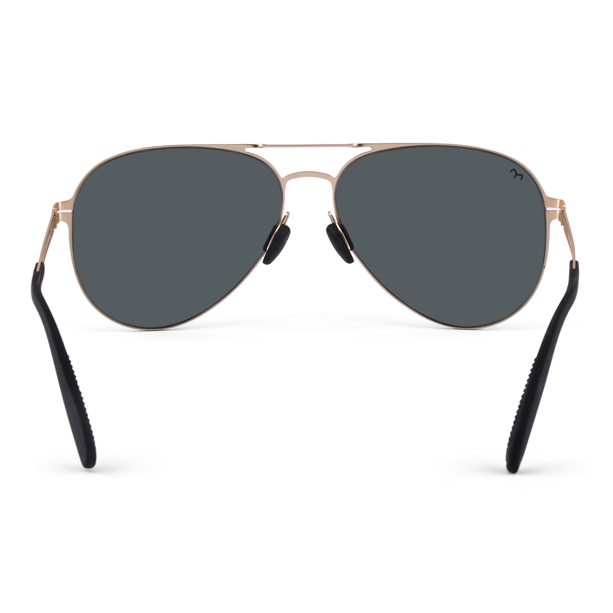 Maverick - Deep Green Metal Aviator Sunglasses for Men