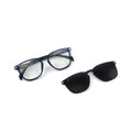 Rectanglow - TR Unisex Black Polarized Clip-on Glasses