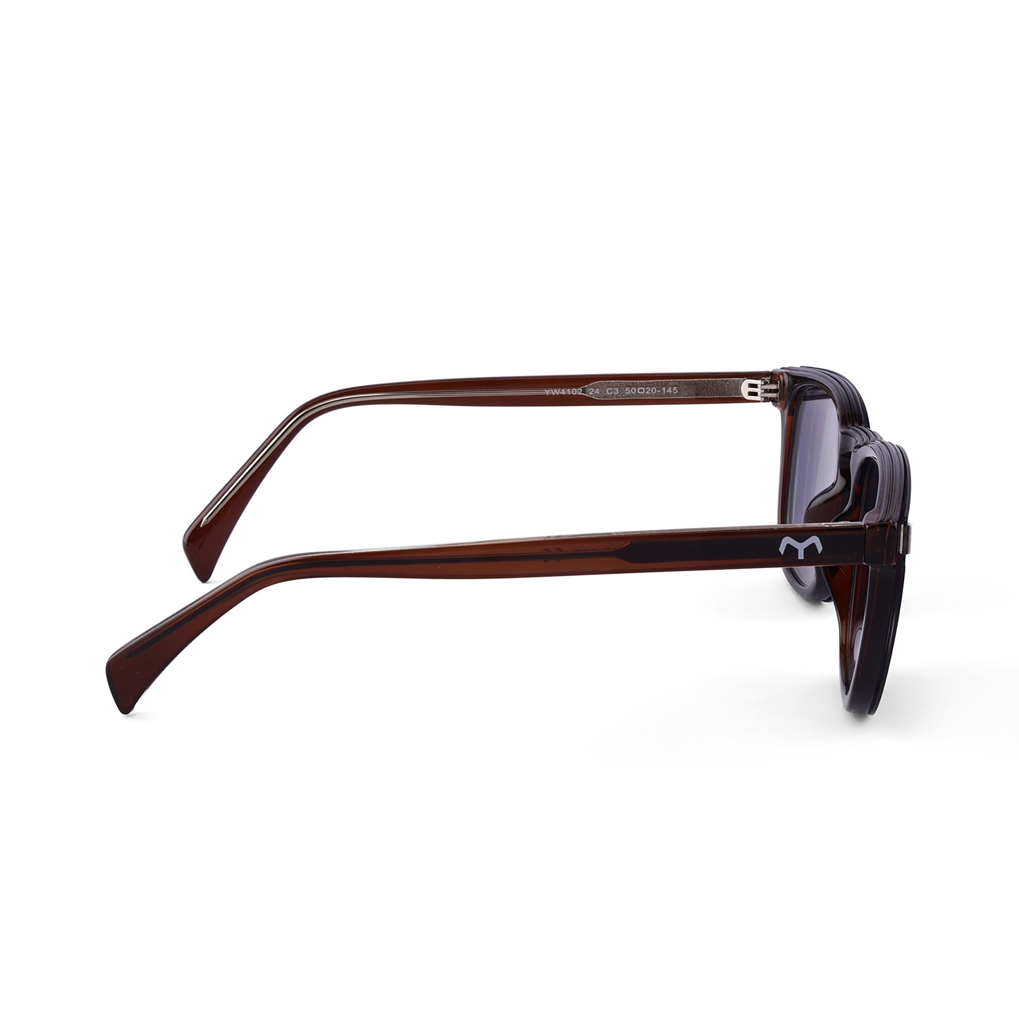 Rectanglow - TR Unisex Black Polarized Clip-on Glasses