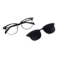 Brobiz - TR Unisex Black Polarized Clip-on Glasses