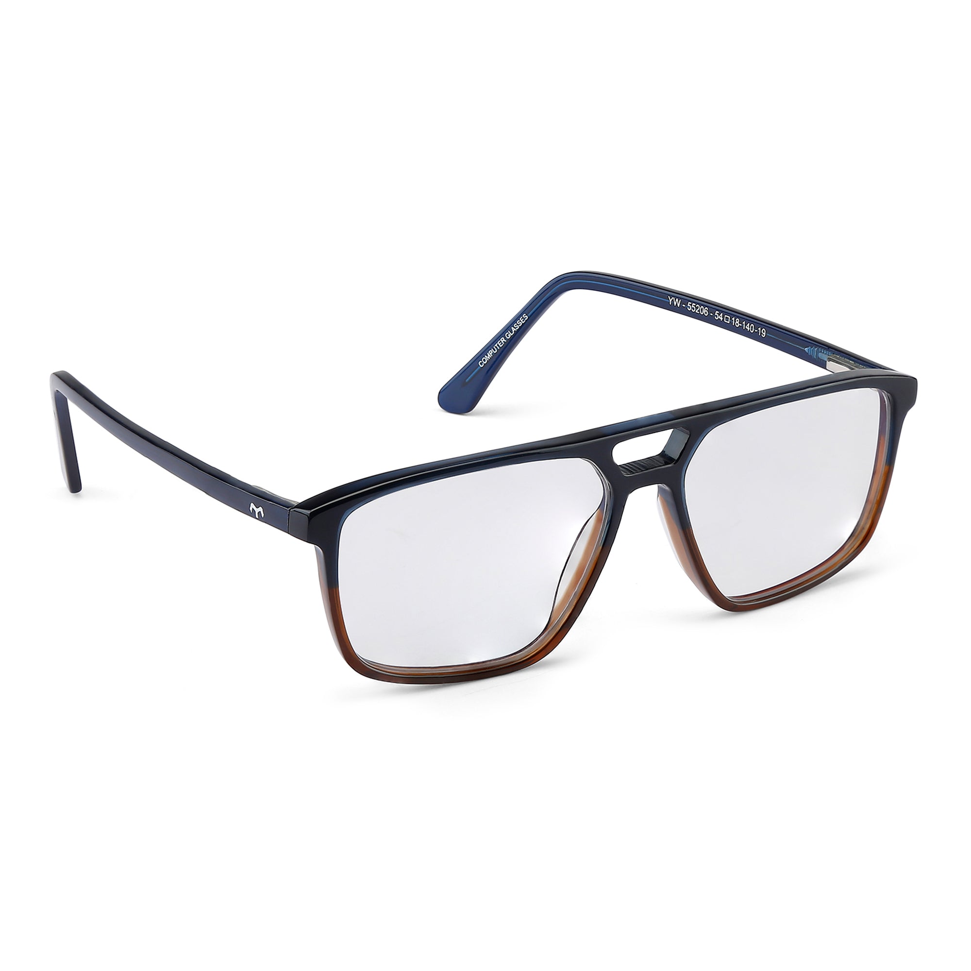 RectaClear - Acetate Blue Computer Glasses for Men
