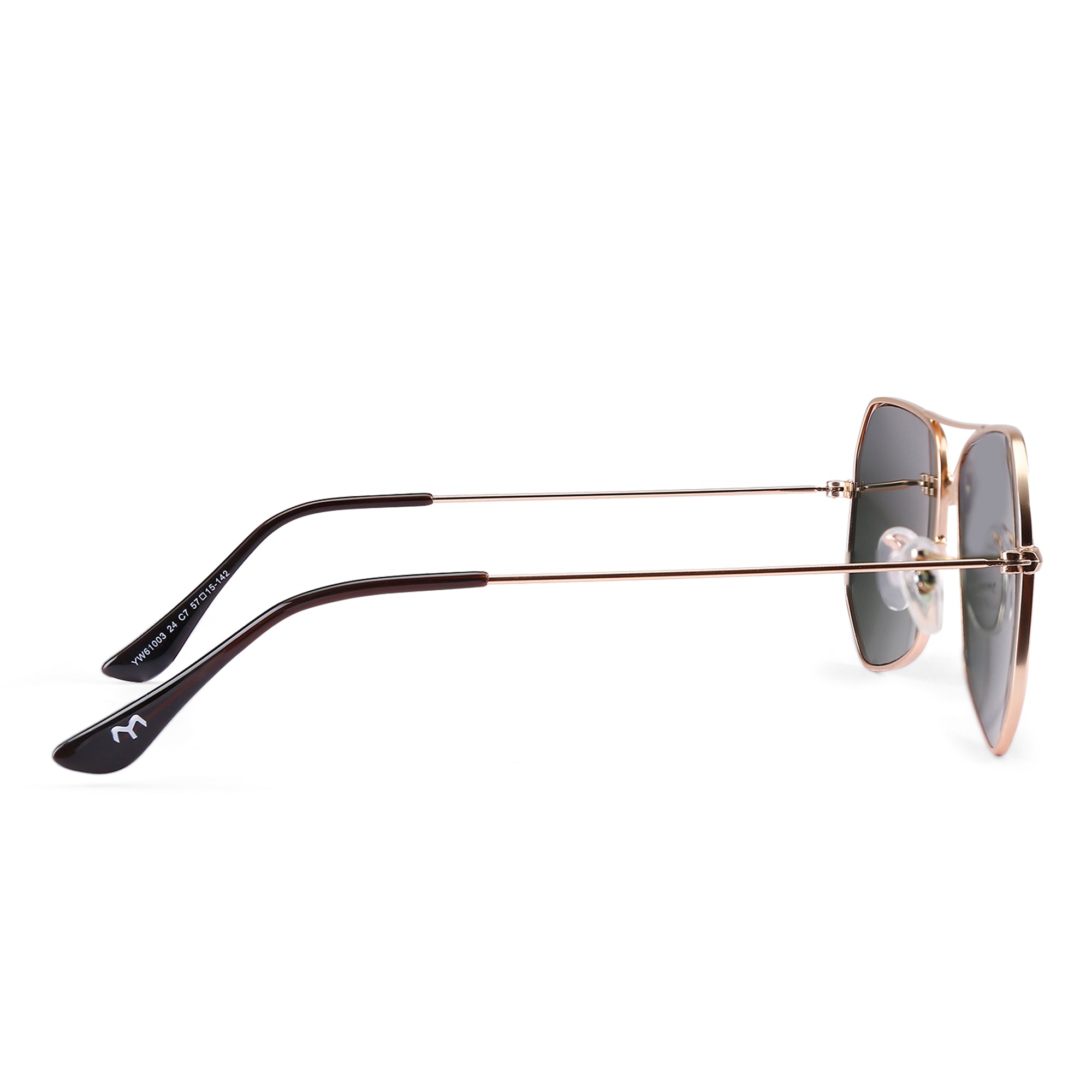 SixTrend - Unisex Metal Deep Green Hexagon Sunglasses