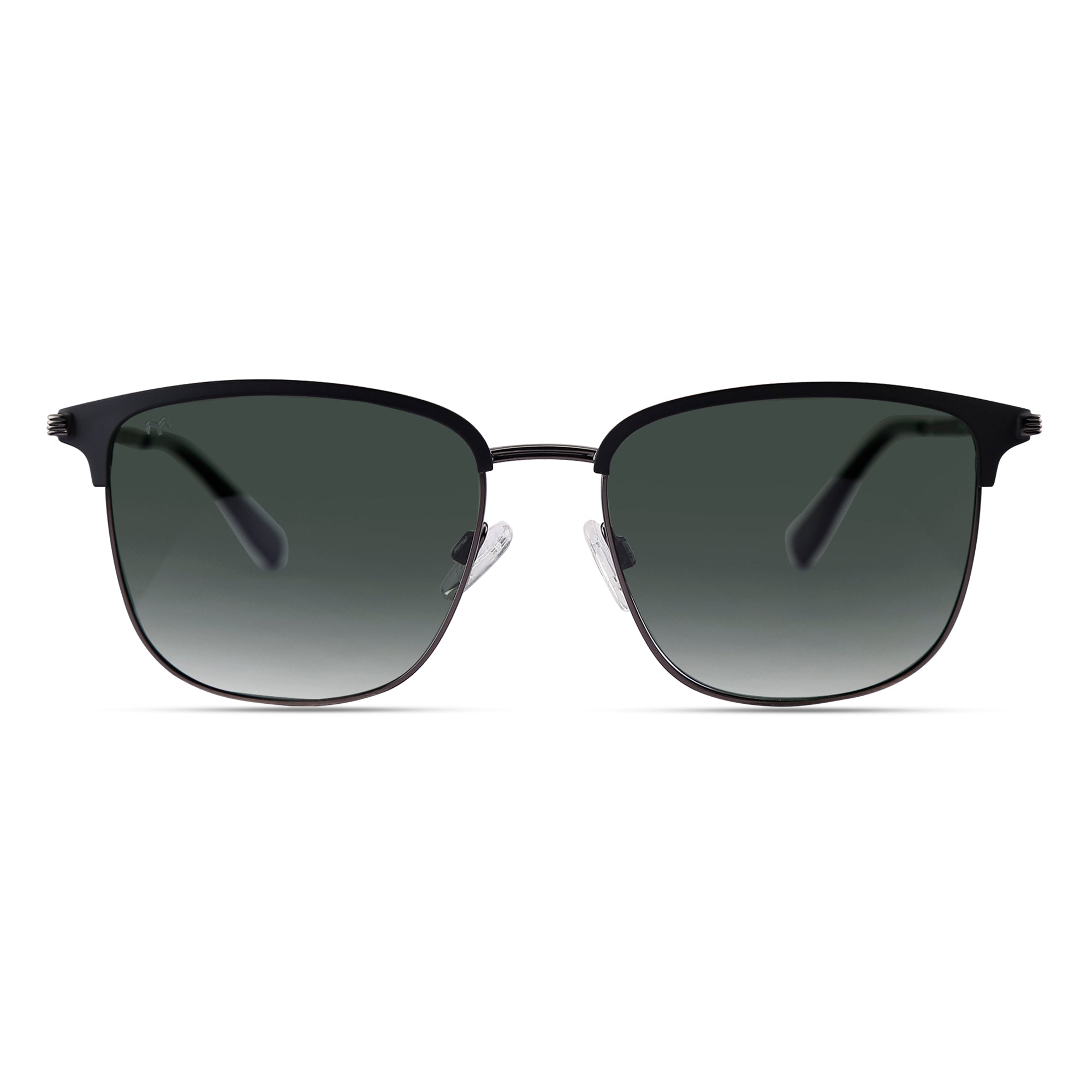 GentBriz - Metal Deep Green Clubmaster Sunglasses for Men