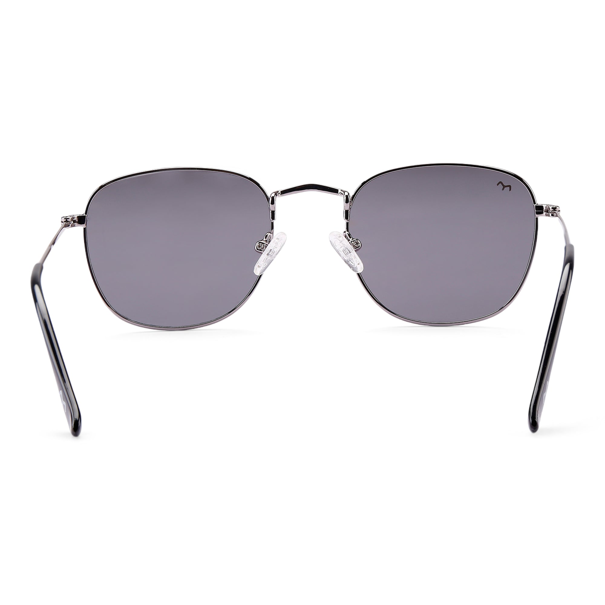 Squarve - Metal Black Curve Square Unisex Sunglasses
