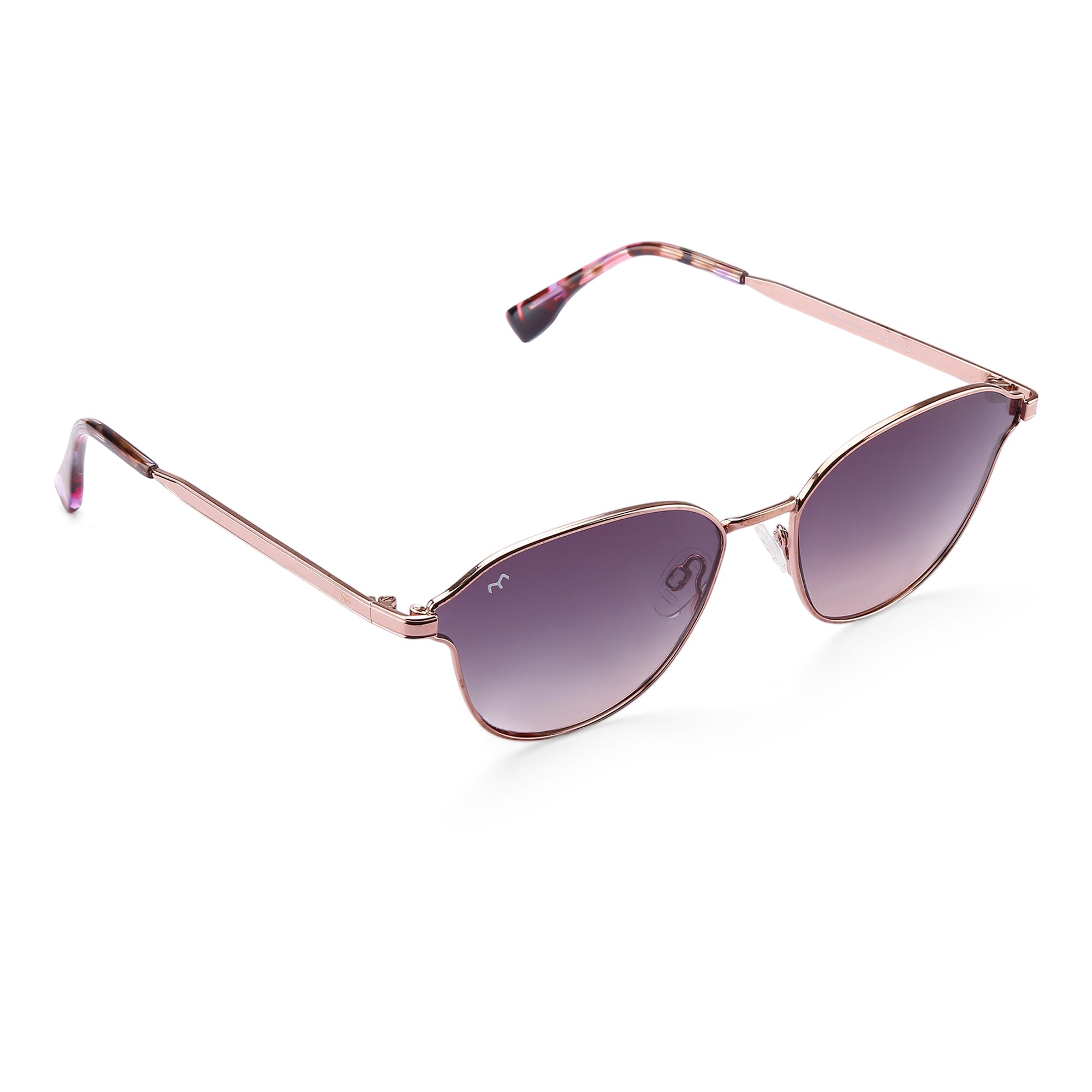 SquareFit - Metal Grey Curve Square Unisex Sunglasses