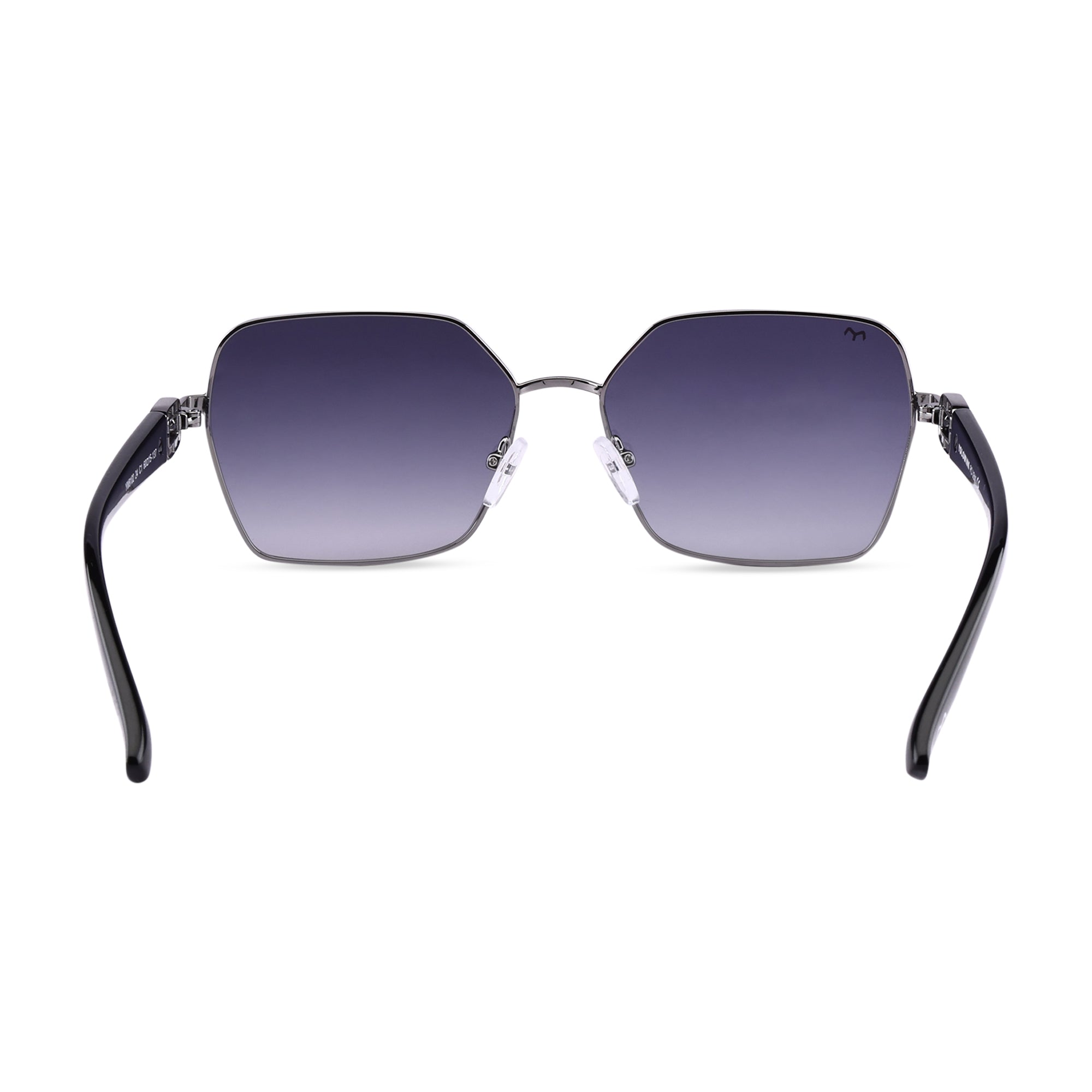 SixSphere - Black Metal Hexagon Sunglasses for Women