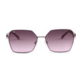 SixSphere - Brown Metal Hexagon Sunglasses for Women