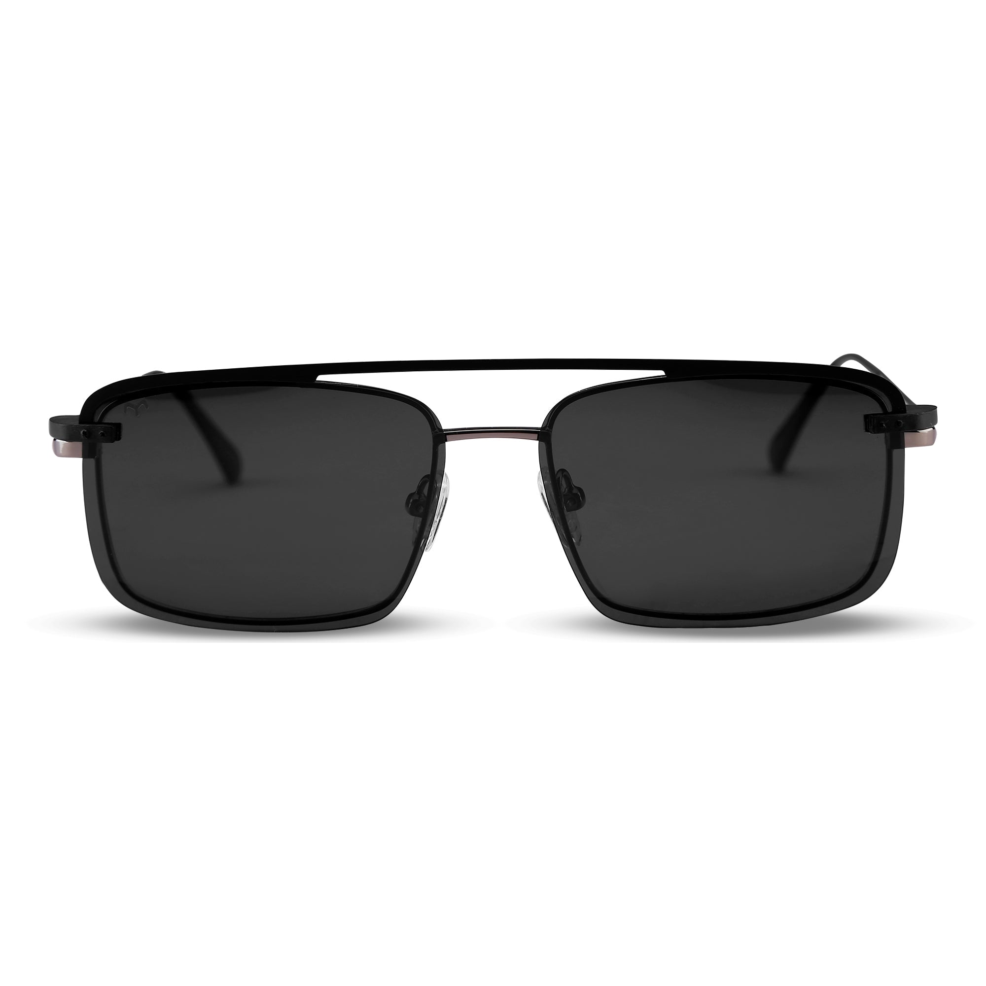 Prime - Metal Gun Square Clip-on Glasses for Men