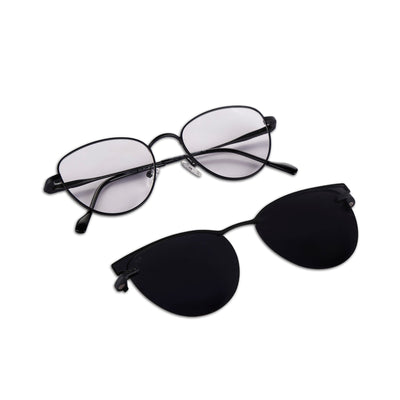 PawKat - Metal Black Cat Eye Clip-on Glasses