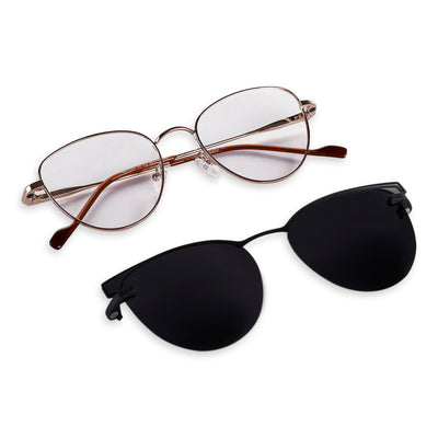 PawKat - Metal Black Cat Eye Clip-on Glasses