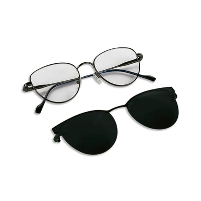 PawKat - Metal Black Cat Eye Clip-on Glasses