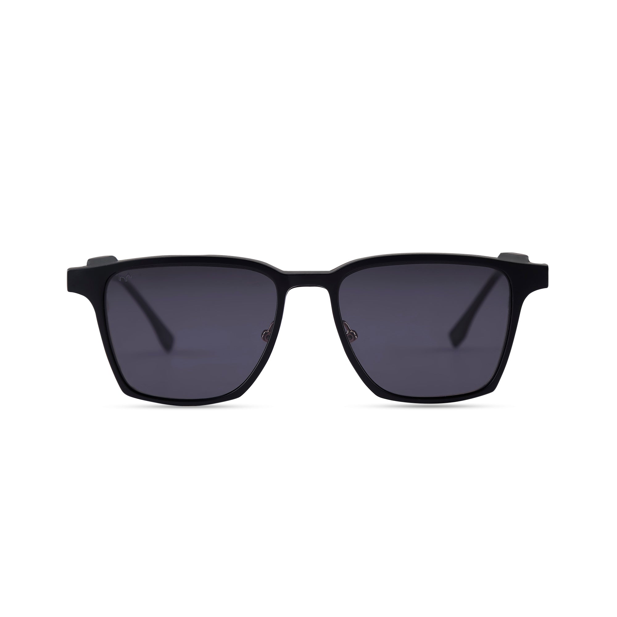 Clarity - Metal Black Square Clip-on Glasses for Men