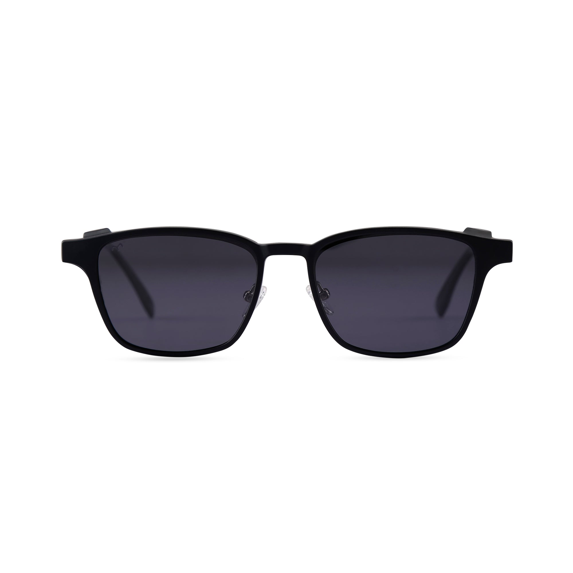 Grid - Metal Black Square Clip-on Glasses for Men