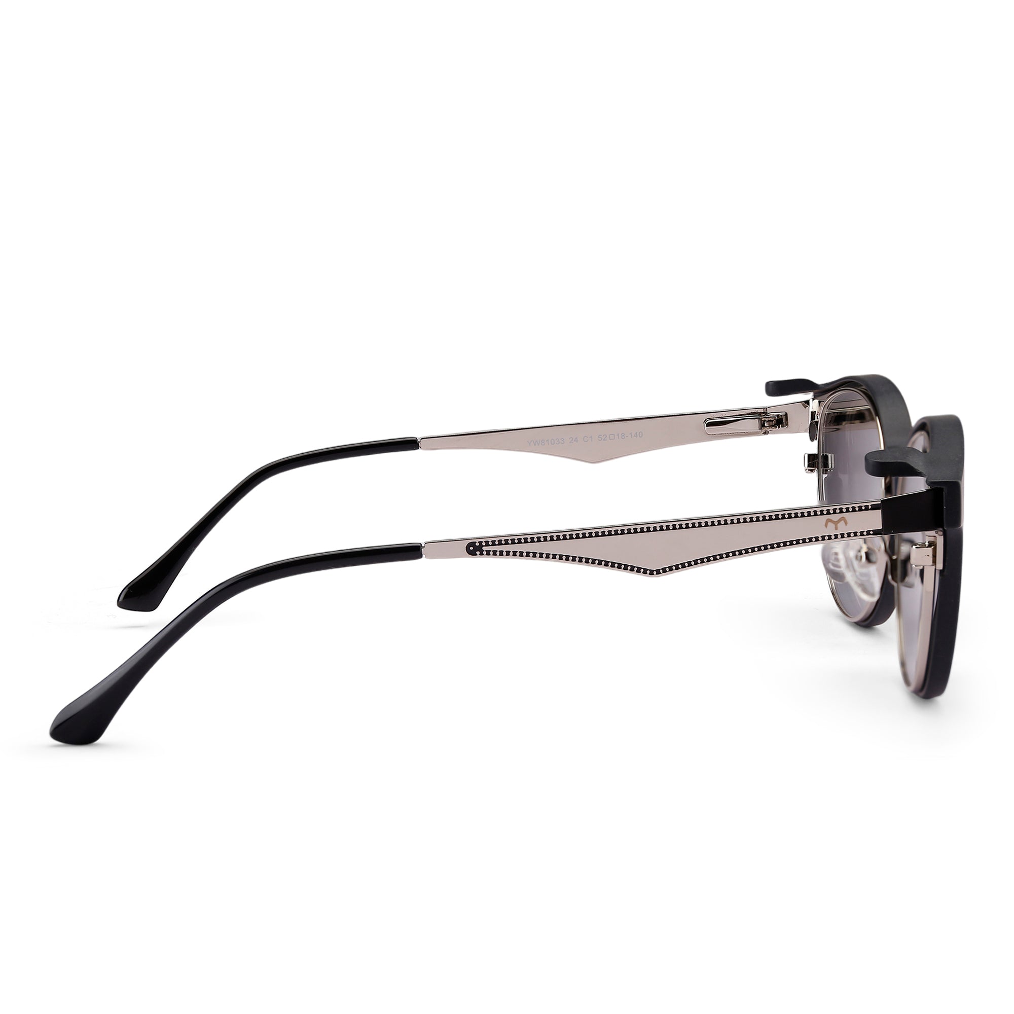MeoLooks - Metal Black Cat Eye Clip-on Glasses