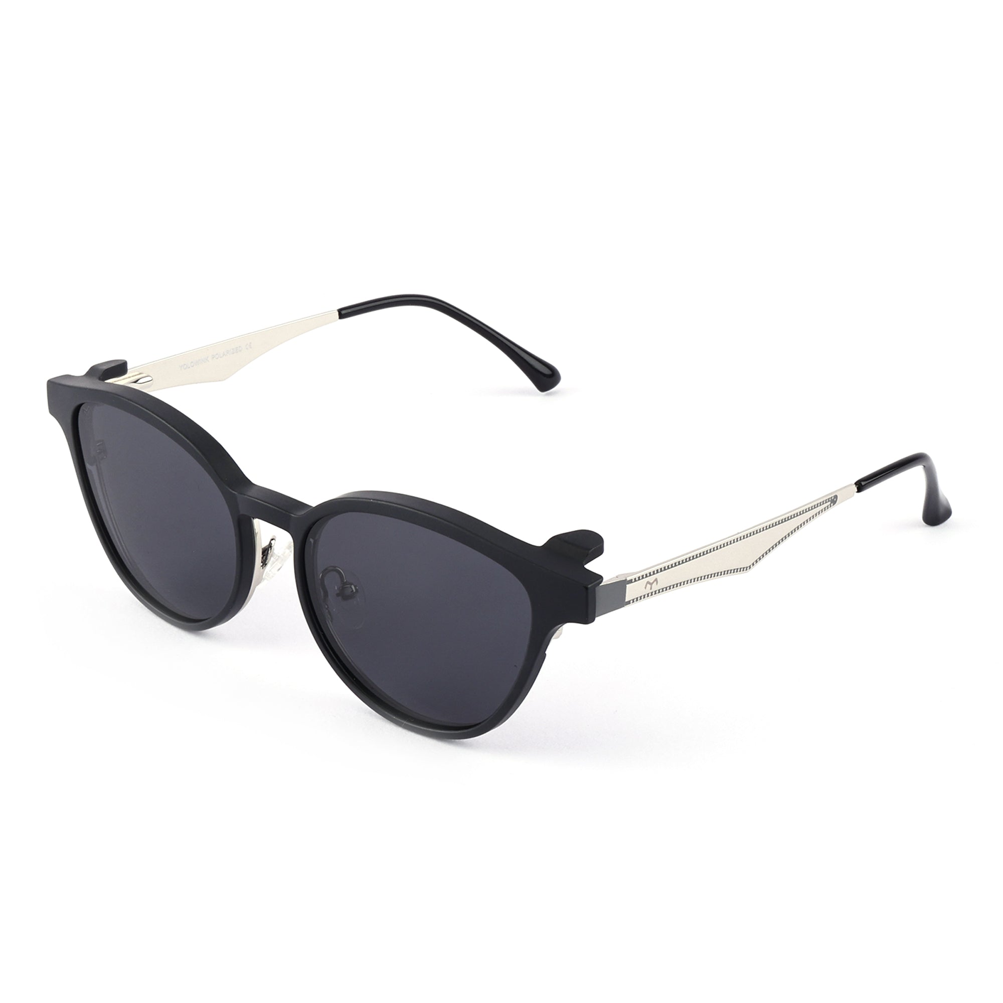 MeoLooks - Metal Black Cat Eye Clip-on Glasses