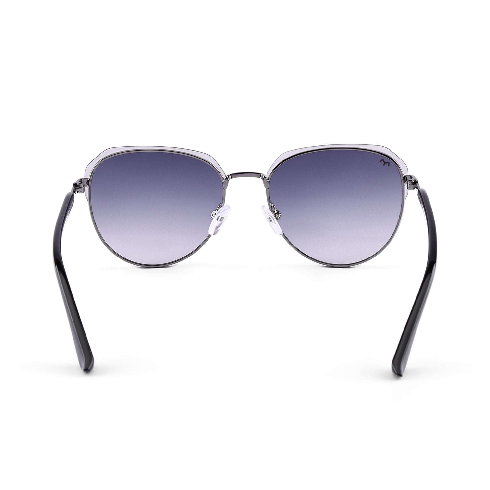 SixSense - Brown Metal Hexagon Sunglasses for Women