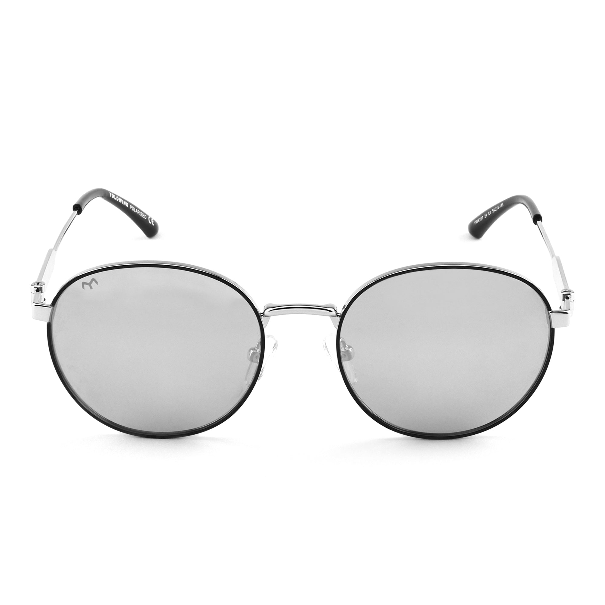 OvaLux - Black Metal Oval Sunglasses For Women
