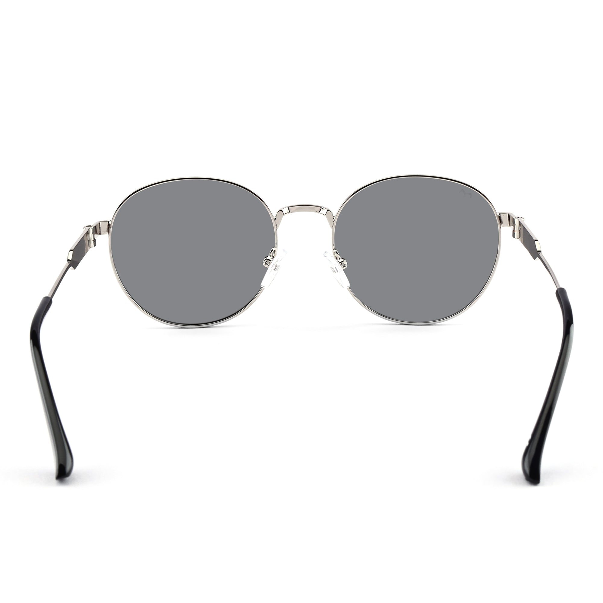 OvaLux - Black Metal Oval Sunglasses For Women