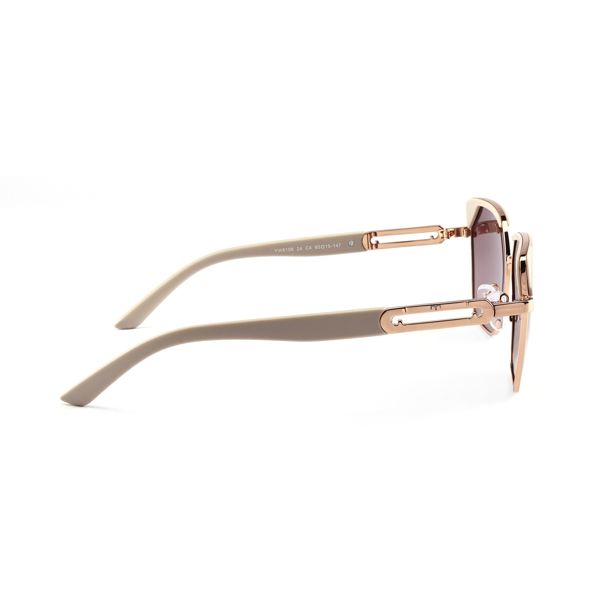 HexaTrend - Pink Metal Hexagon Polarized Sunglasses for Women