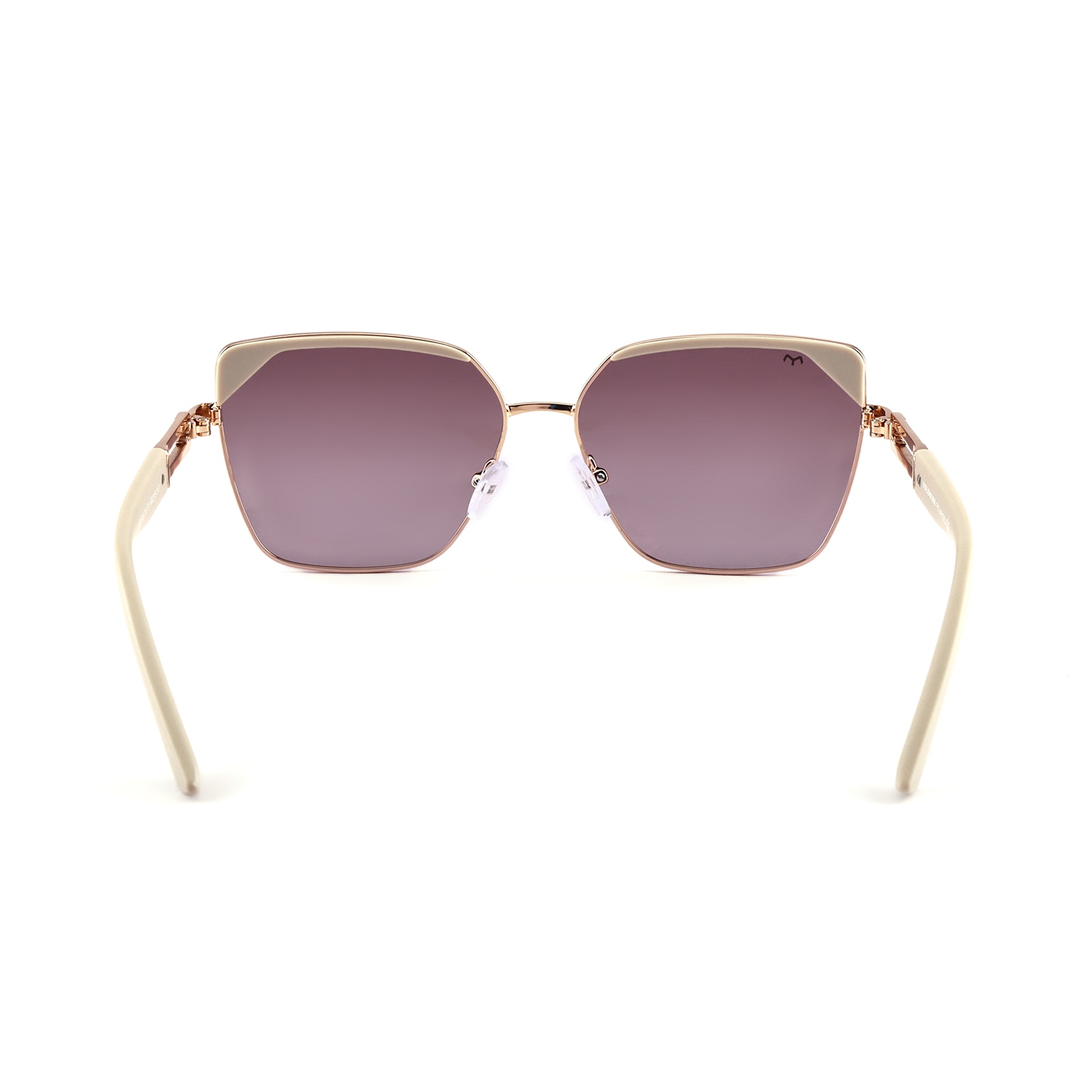 HexaTrend - Pink Metal Hexagon Polarized Sunglasses for Women